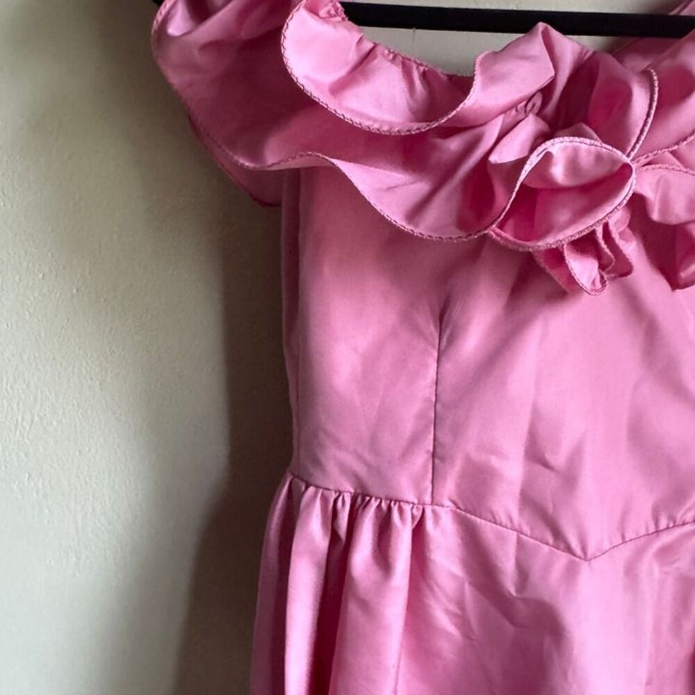 VTG 80s Ruffle Prom/Party Dress - Picture 2 of 5